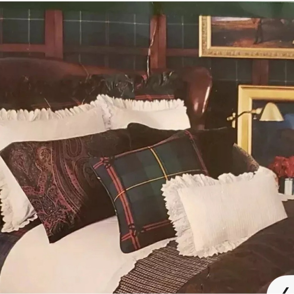 Ralph Lauren, 100% cotton pillowcases Paisley Pattern Fabric Rare  old money